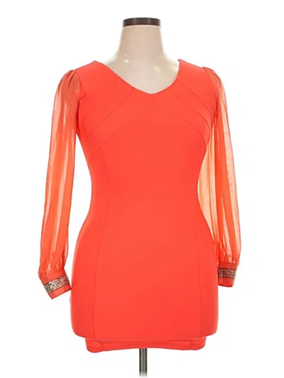 Pre-owned Assorted Brands Cocktail Dress In Orange