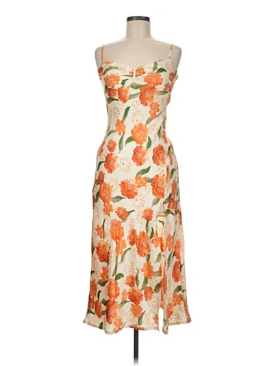 Pre-owned Assorted Brands Cocktail Dress In Orange