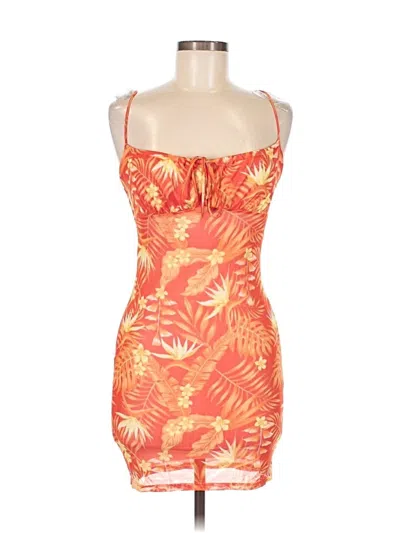 Pre-owned Assorted Brands Cocktail Dress In Orange