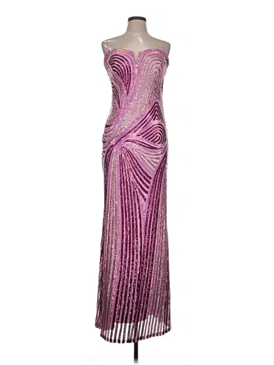 Pre-owned Assorted Brands Cocktail Dress In Purple