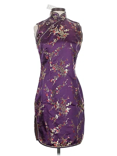 Pre-owned Assorted Brands Cocktail Dress In Purple