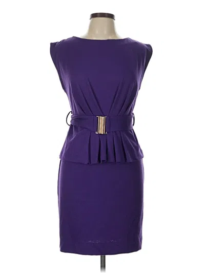 Pre-owned Assorted Brands Cocktail Dress In Purple