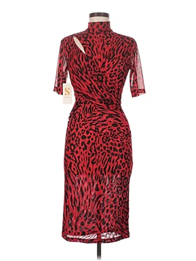 Pre-owned Assorted Brands Cocktail Dress In Red