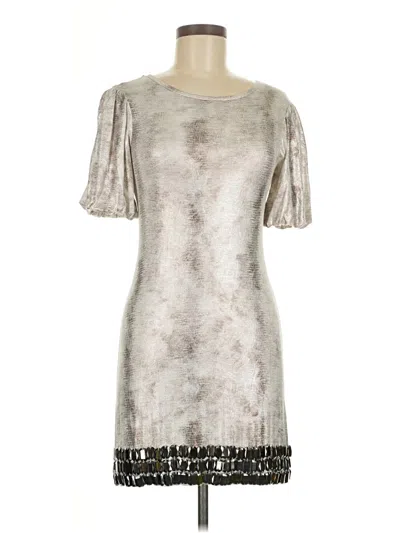 Pre-owned Assorted Brands Cocktail Dress In Silver