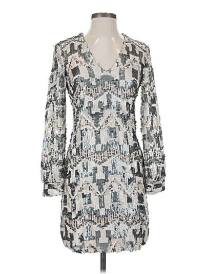 Pre-owned Assorted Brands Cocktail Dress In Silver