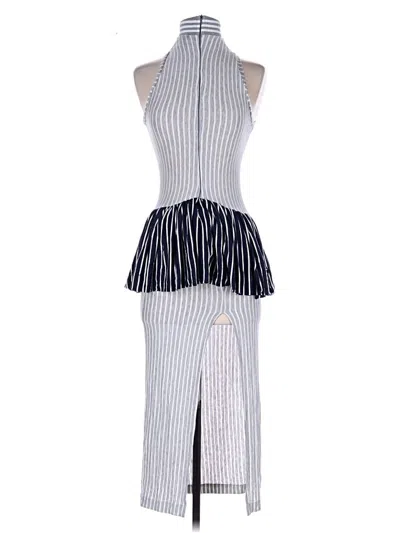 Pre-owned Assorted Brands Cocktail Dress In Silver