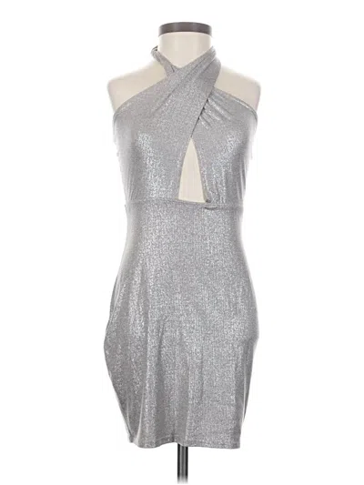 Pre-owned Assorted Brands Cocktail Dress In Silver
