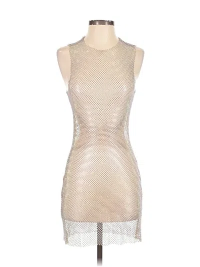 Pre-owned Assorted Brands Cocktail Dress In Silver