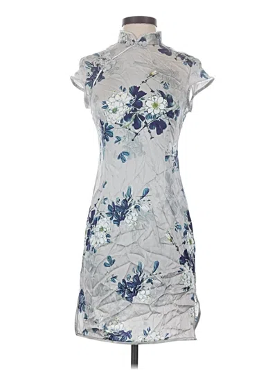 Pre-owned Assorted Brands Cocktail Dress In Silver