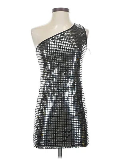 Pre-owned Assorted Brands Cocktail Dress In Silver