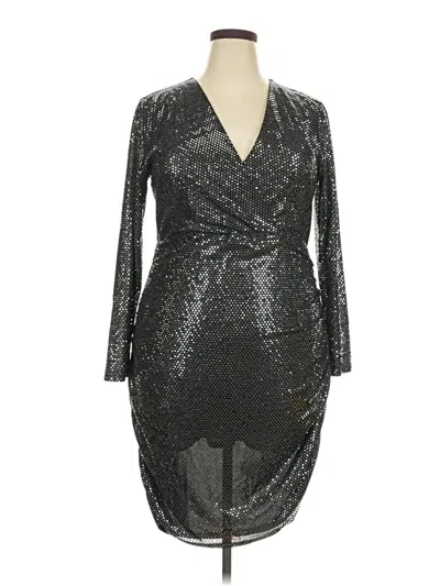 Pre-owned Assorted Brands Cocktail Dress In Silver