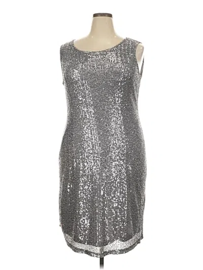 Pre-owned Assorted Brands Cocktail Dress In Silver