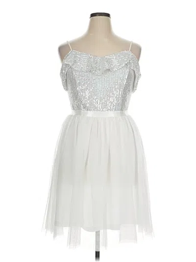 Pre-owned Assorted Brands Cocktail Dress In Silver