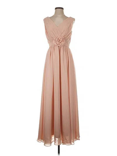 Pre-owned Assorted Brands Cocktail Dress In Tan
