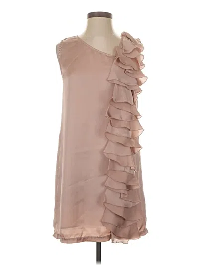 Pre-owned Assorted Brands Cocktail Dress In Tan