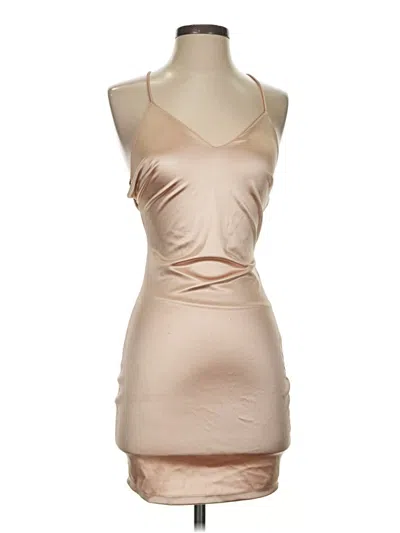 Pre-owned Assorted Brands Cocktail Dress In Tan