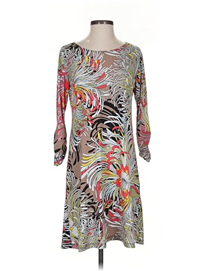 Pre-owned Assorted Brands Cocktail Dress In Tan
