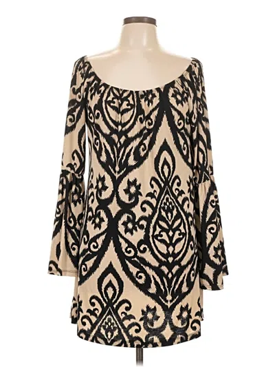 Pre-owned Assorted Brands Cocktail Dress In Tan