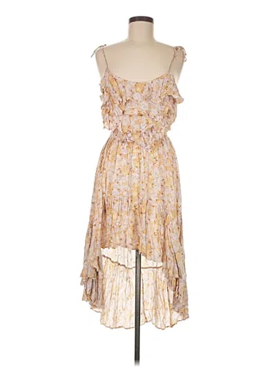 Pre-owned Assorted Brands Cocktail Dress In Tan