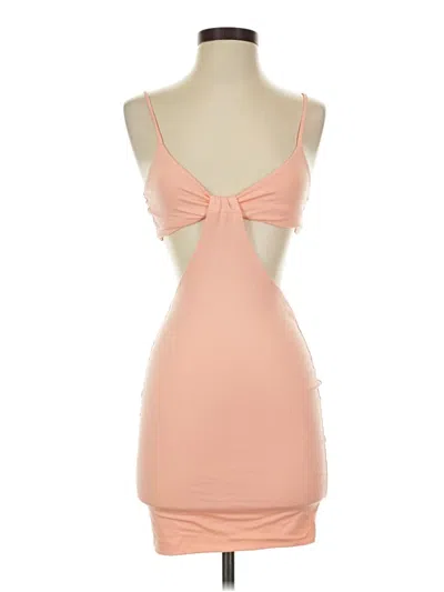 Pre-owned Assorted Brands Cocktail Dress In Tan