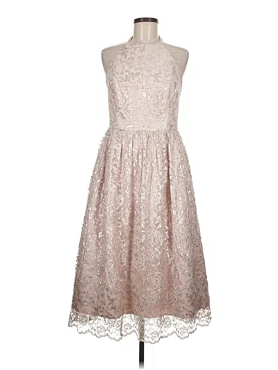 Pre-owned Assorted Brands Cocktail Dress In Tan