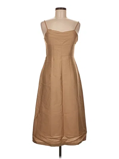 Pre-owned Assorted Brands Cocktail Dress In Tan