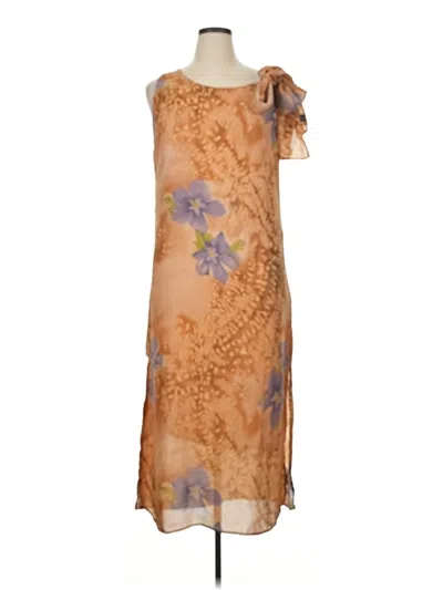 Pre-owned Assorted Brands Cocktail Dress In Tan