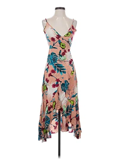 Pre-owned Assorted Brands Cocktail Dress In Tan