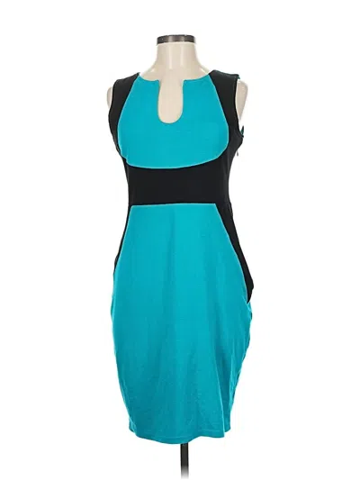 Pre-owned Assorted Brands Cocktail Dress In Teal