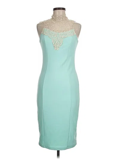 Pre-owned Assorted Brands Cocktail Dress In Teal