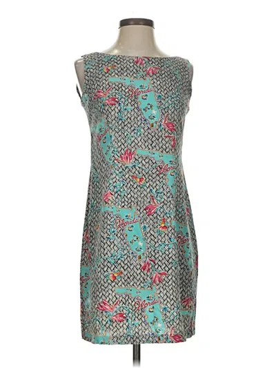 Pre-owned Assorted Brands Cocktail Dress In Teal