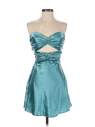 Pre-owned Assorted Brands Cocktail Dress In Teal