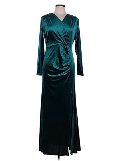 Pre-owned Assorted Brands Cocktail Dress In Teal