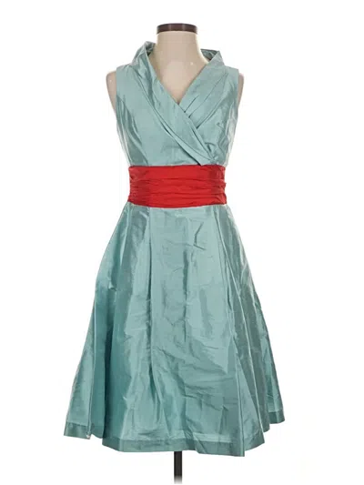 Pre-owned Assorted Brands Cocktail Dress In Teal