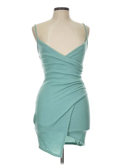 Pre-owned Assorted Brands Cocktail Dress In Teal