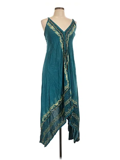 Pre-owned Assorted Brands Cocktail Dress In Teal