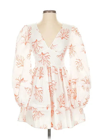 Pre-owned Assorted Brands Cocktail Dress In White