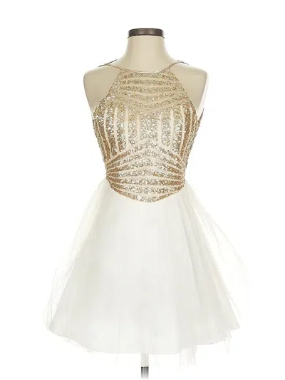 Pre-owned Assorted Brands Cocktail Dress In White