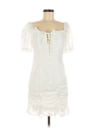 Pre-owned Assorted Brands Cocktail Dress In White