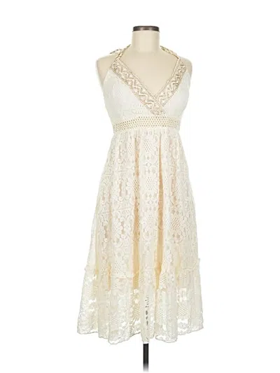 Pre-owned Assorted Brands Cocktail Dress In White