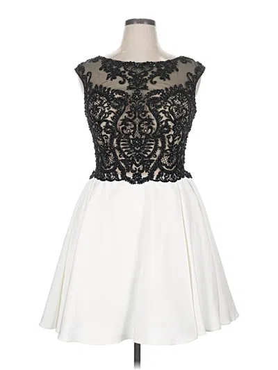 Pre-owned Assorted Brands Cocktail Dress In White