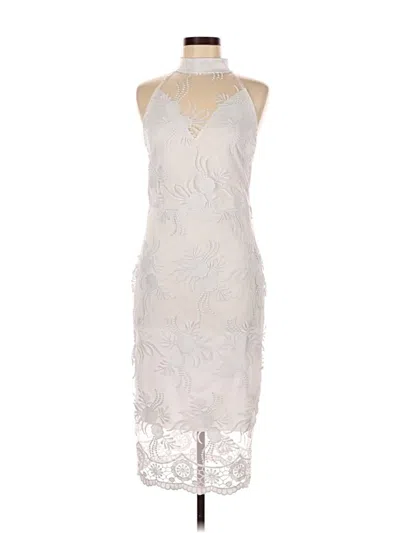 Pre-owned Assorted Brands Cocktail Dress In White