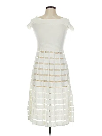 Pre-owned Assorted Brands Cocktail Dress In White