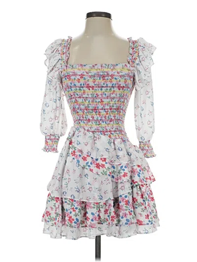 Pre-owned Assorted Brands Cocktail Dress In White