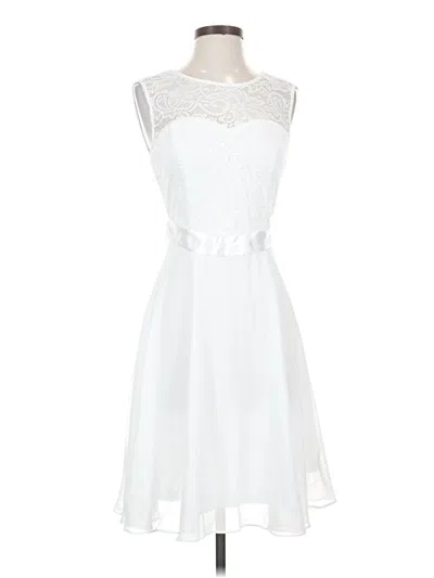 Pre-owned Assorted Brands Cocktail Dress In White