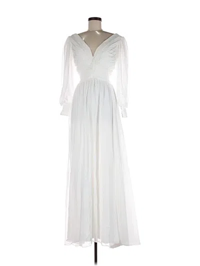 Pre-owned Assorted Brands Cocktail Dress In White