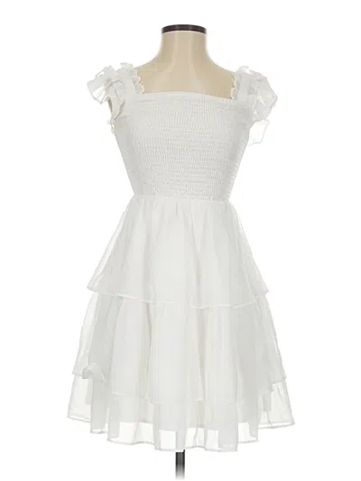 Pre-owned Assorted Brands Cocktail Dress In White
