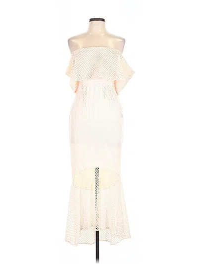 Pre-owned Assorted Brands Cocktail Dress In White