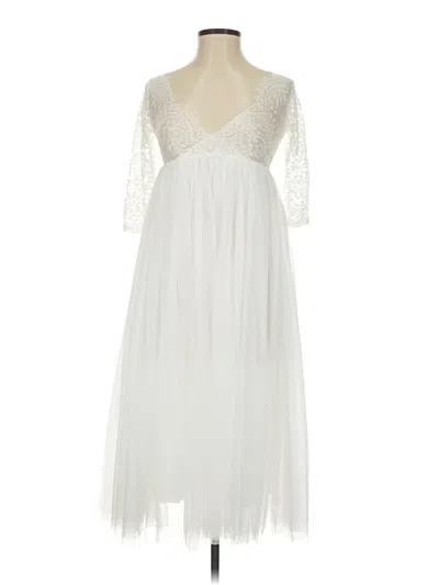 Pre-owned Assorted Brands Cocktail Dress In White