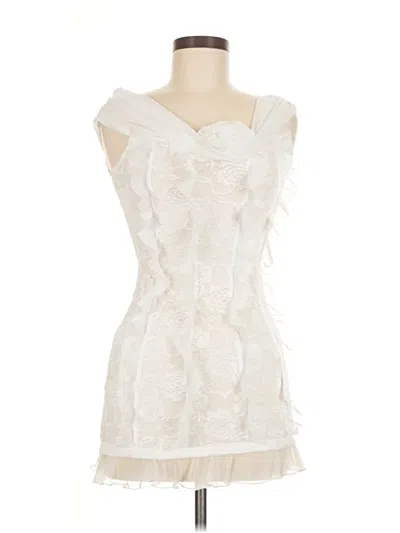 Pre-owned Assorted Brands Cocktail Dress In White